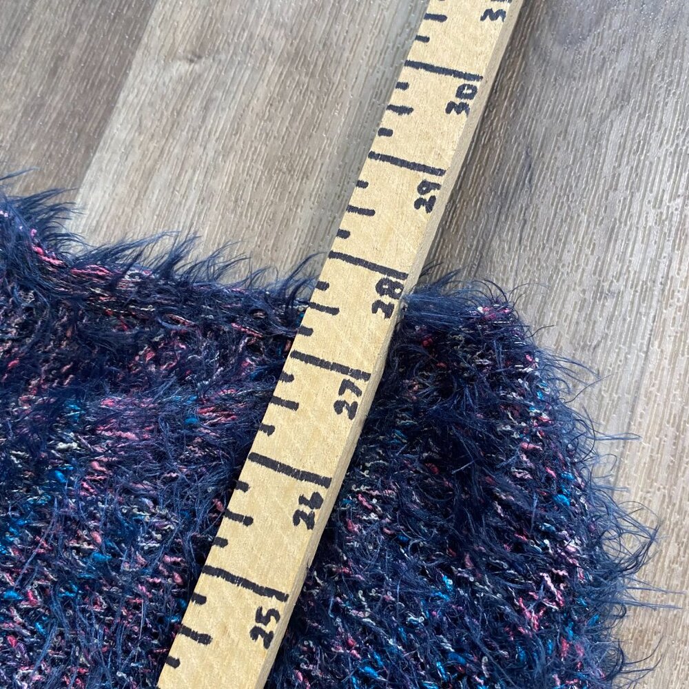 Chico's Blue Colorful Fuzzy Sweater Size 1 (M) - Picture 6 of 6